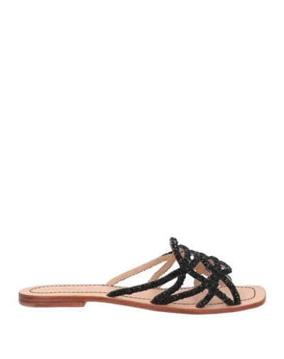 Maliparmi Malìparmi Woman Sandals Black Size 7 Textile Fibers