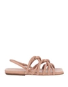 Marsèll Woman Sandals Blush Size 7.5 Calfskin In Pink
