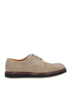 Attimonelli's Man Lace-up Shoes Sand Size 13 Soft Leather In Beige