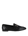 Steve Madden Woman Loafers Black Size 10 Leather In Black