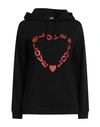 Love Moschino Woman Sweatshirt Black Size 8 Cotton