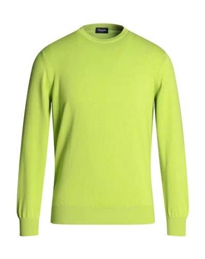 Drumohr Man Sweater Acid Green Size 38 Cotton