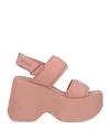 Vic Matie Vic Matiē Woman Sandals Antique Rose Size 8 Soft Leather In Pink