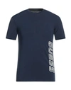 Guess Man T-shirt Midnight Blue Size Xs Cotton, Elastane