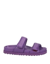 Gia Borghini Woman Sandals Purple Size 11 Soft Leather