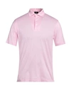 Barba Napoli Man Polo Shirt Pink Size 44 Cotton