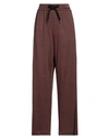 Brunello Cucinelli Woman Pants Burgundy Size M Cotton, Silk, Polyamide, Ecobrass In Red