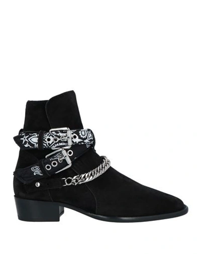 AMIRI AMIRI MAN ANKLE BOOTS BLACK SIZE 8 LEATHER