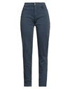 Emporio Armani Woman Pants Navy Blue Size 28 Cotton, Lyocell, Polyester, Elastane