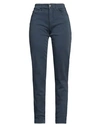 Emporio Armani Woman Pants Navy Size 26 Cotton, Lyocell, Polyester, Elastane In Navy Blue