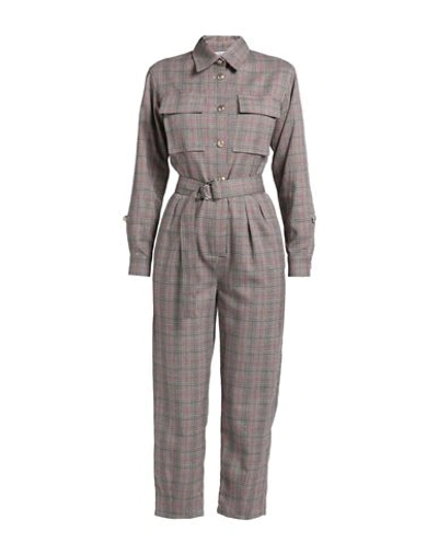 Liu •jo Woman Jumpsuit Grey Size 6 Polyester, Viscose, Elastane, Metallic Fiber