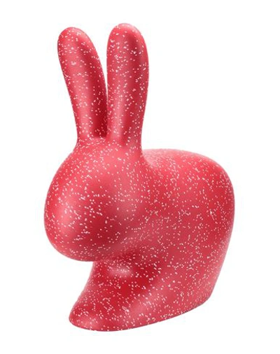 Qeeboo Rabbit Chair Dots Chair Or Bench Red Size - Polyethylene