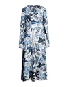 Maliparmi Malìparmi Woman Midi Dress Slate Blue Size 8 Polyethylene In Blue