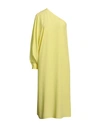 Ottod'ame Woman Midi Dress Yellow Size 6 Acetate, Silk In Yellow
