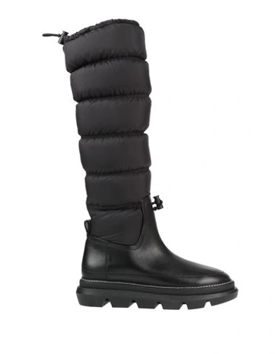 Tory Burch Woman Boot Black Size 8 Leather, Textile Fibers
