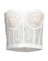 Alexander Mcqueen Woman Top Ivory Size 0 Cotton, Polyamide, Acetate In White