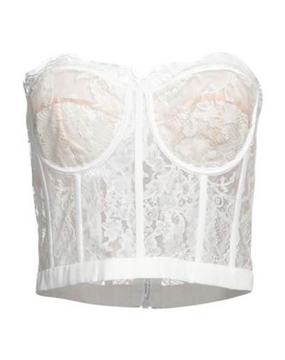 Alexander Mcqueen Woman Top Ivory Size 0 Cotton, Polyamide, Acetate In White