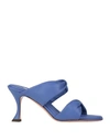 Aquazzura Woman Sandals Blue Size 6 Soft Leather