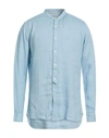 Tintoria Mattei 954 Man Shirt Sky Blue Size 17 ½ Linen