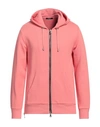 Balmain Man Sweatshirt Pink Size L Cotton, Elastane