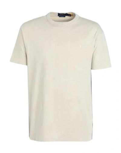 Polo Ralph Lauren Classic Fit Jersey Crewneck T-shirt Man T-shirt Beige Size Xxl Cotton