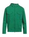 Hōsio Man Sweatshirt Green Size 40 Cotton, Polyamide, Elastane