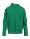 Hōsio Man Sweatshirt Green Size 42 Cotton, Polyamide, Elastane