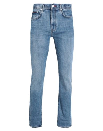 Tommy Hilfiger Man Denim Pants Blue Size 35w-34l Cotton, Elastomultiester, Elastane