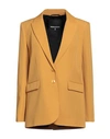 Patrizia Pepe Woman Blazer Ocher Size 8 Polyester, Elastane In Yellow