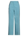 Berna Woman Pants Pastel Blue Size 10 Polyester, Elastane