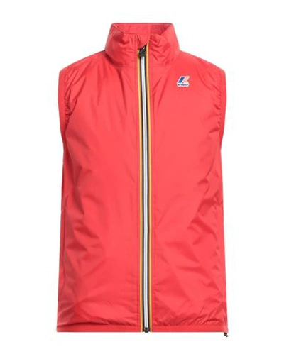 K-way Man Jacket Red Size S Polyamide In Red
