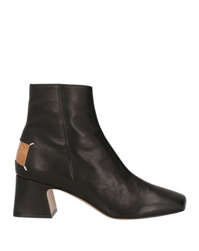 Maison Margiela Woman Ankle Boots Black Size 9 Soft Leather