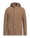 Herno Man Coat Camel Size 44 Alpaca Wool, Polyamide In Beige
