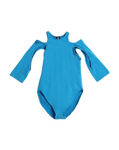 Andreädamo Andreādamo Woman Bodysuit Azure Size S/m Polyamide, Elastane In Blue