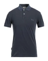 Woolrich Man Polo Shirt Slate Blue Size S Cotton, Elastane