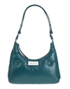 Maison Margiela Woman Shoulder Bag Deep Jade Size - Ovine Leather, Cow Leather, Brass, Zinc In Green