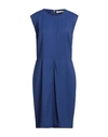 Etro Woman Midi Dress Navy Blue Size 12 Acetate, Viscose, Elastane