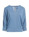 Peserico Woman Sweater Light Blue Size 4 Linen, Cotton