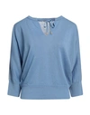 Peserico Woman Sweater Light Blue Size 10 Linen, Cotton