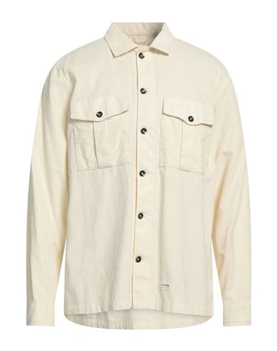 Officina 36 Man Shirt Ivory Size Xl Cotton In White