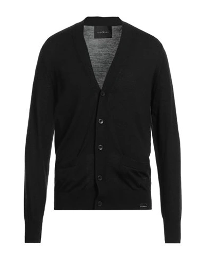 John Richmond Man Cardigan Black Size Xl Merino Wool, Acrylic