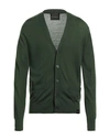 John Richmond Man Cardigan Military Green Size Xxl Merino Wool, Acrylic