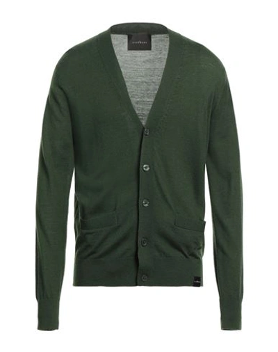 John Richmond Man Cardigan Military Green Size Xl Merino Wool, Acrylic