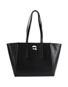 Karl Lagerfeld Woman Shoulder Bag Black Size - Cow Leather In Black