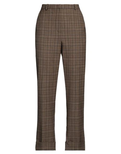 Pinko Woman Pants Brown Size 6 Polyester, Wool, Viscose, Elastane, Polyamide In Brown