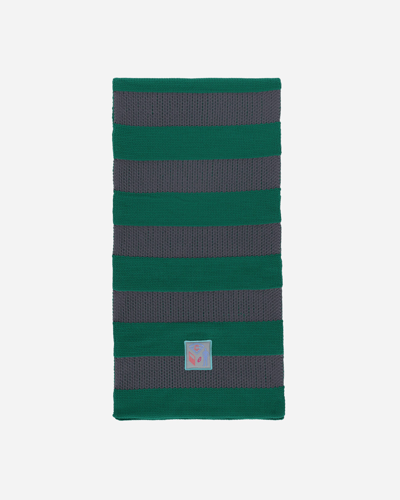 Cav Empt Poly Knit Stripe Scarf In Green