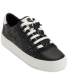 Karl Lagerfeld Cate Karl Box Lace-up Low-top Sneakers In Black,bright White