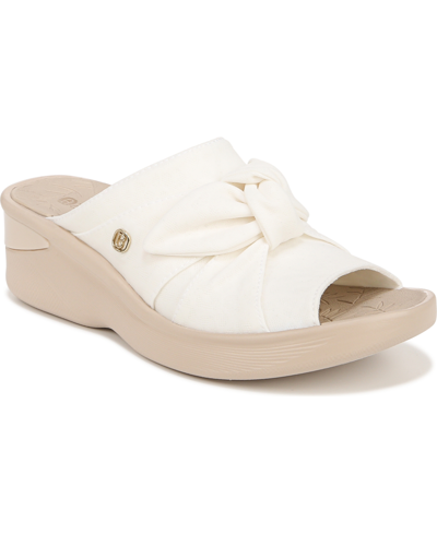 BZEES WOMEN'S SMILE WASHABLE SLIDE WEDGE SANDALS