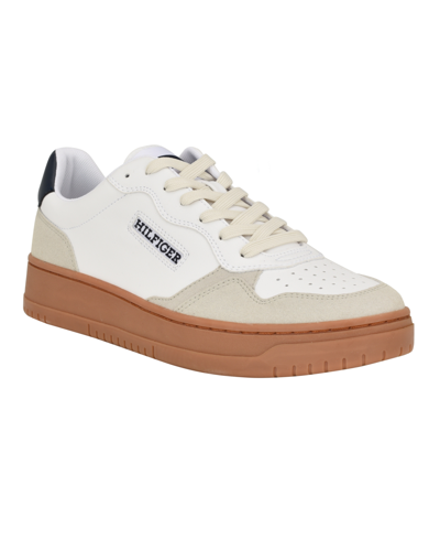 Tommy Hilfiger Men's Inkas Lace Up Fashion Sneakers In Light Gray,white,gum Multi