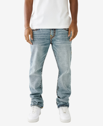 True Religion Men's Ricky Super T Straight Jeans In Mykonos Medium Wash